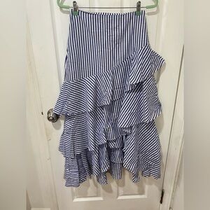Banana Republic - Navy Striped Maxi Skirt